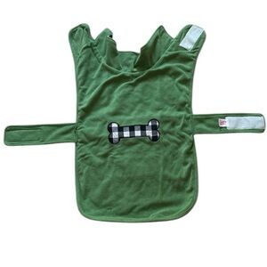 Isaac Mizrahi Green Checkered XL Dog  Winter Coat With Storage